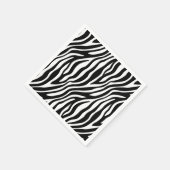 Zebra Print Schwarz-Weiß Streifen Muster Serviette (Ecke)