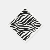 Zebra Print Schwarz-Weiß Streifen Muster Serviette (Ecke)