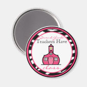 Zebra Print Second Grade Lehrer Magnet (Vorderseite/Rückseite)