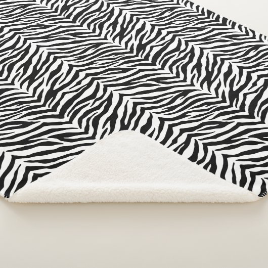 Zebra Print Sherpa Blanket Sherpadecke (3/4)