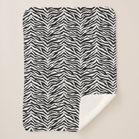 Zebra Print Sherpa Blanket Sherpadecke (Vorderseite)