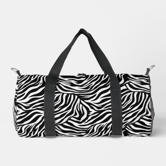 Zebra Print Small Duffel Bag Duffle Bag (Vorderseite)