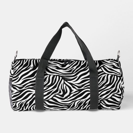 Zebra Print Small Duffel Bag Duffle Bag (Rückseite)