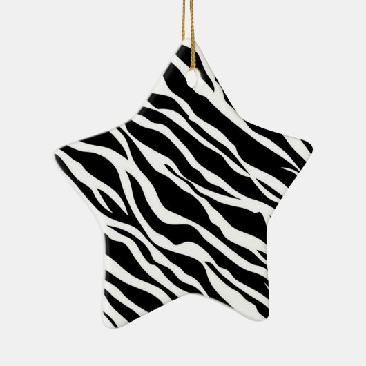 Zebra Print Star Ornament (Rechts)