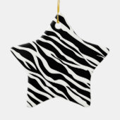 Zebra Print Star Ornament (Vorne)