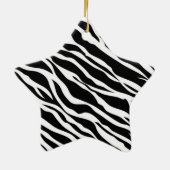 Zebra Print Star Ornament (Hinten)