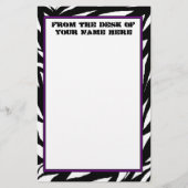 Zebra Print Stationery Briefpapier (Vorderseite)