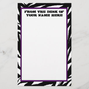 Zebra Print Stationery Briefpapier