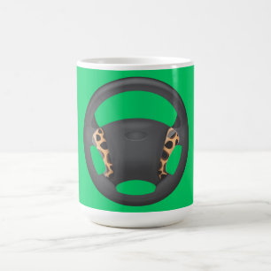 Zebra Print Steering Wheel Kaffeetasse