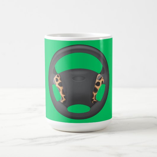 Zebra Print Steering Wheel Kaffeetasse (Mittel)