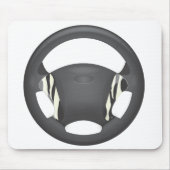 Zebra Print Steering Wheel Mousepad (Vorne)