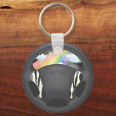 Zebra Print Steering Wheel Schlüsselanhänger (Vorderseite)