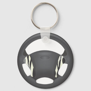 Zebra Print Steering Wheel Schlüsselanhänger