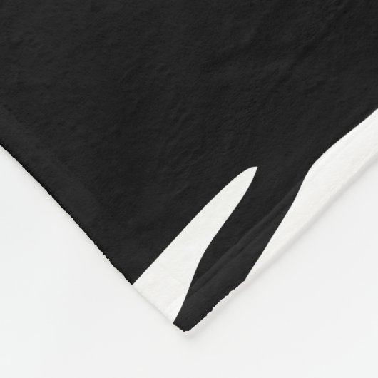 Zebra Print, Streifen, Schwarz und Weiß, Ihr Name Fleecedecke (Ecke)