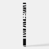 Zebra Print, Streifen, Schwarz und Weiß, Ihr Name iPhone Hülle (Rechte Seite)