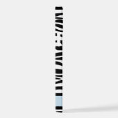 Zebra Print, Streifen, Schwarz und Weiß, Ihr Name iPhone Hülle (Rechte Seite)