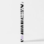 Zebra Print, Streifen, Schwarz und Weiß, Ihr Name iPhone Hülle (Linke Seite)