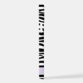 Zebra Print, Streifen, Schwarz und Weiß, Ihr Name iPhone Hülle (Rechte Seite)