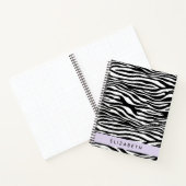 Zebra Print, Streifen, Schwarz und Weiß, Ihr Name Notizblock (Innenseite)
