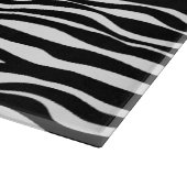 Zebra Print, Streifen, Schwarz und Weiß, Ihr Name Schneidebrett (Ecke)