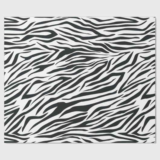 Zebra Print Streifen Schwarz-Weiß-Muster Geschenkpapier (Flach)