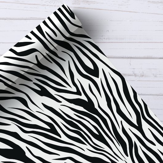Zebra Print Streifen Schwarz-Weiß-Muster Geschenkpapier