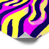 Zebra Print Stripe Abstrakt Art Wild Tier Poster (Ecke)