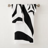 Zebra Print Stripes Muster Badhandtuch Set (Insitu)