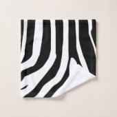 Zebra Print Stripes Muster Badhandtuch Set (Waschlappen)