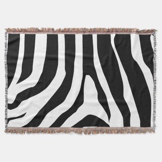 Zebra Print Stripes Muster Decke (Vorderseite)
