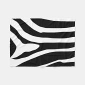 Zebra Print Stripes Muster Fleecedecke (Vorderseite (Horizontal))