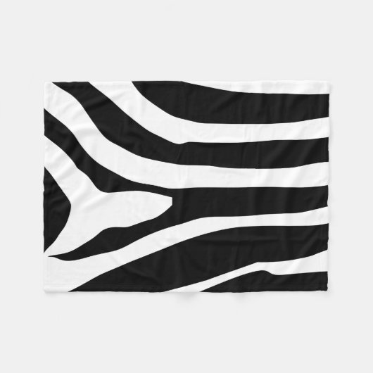 Zebra Print Stripes Muster Fleecedecke (Vorderseite (Horizontal))