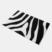 Zebra Print Stripes Muster Fußmatte (Schrägansicht)