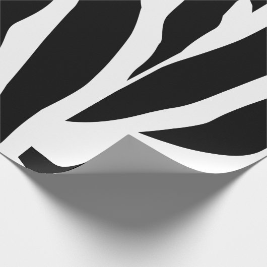 Zebra Print Stripes Muster Geschenkpapier (Ecke)
