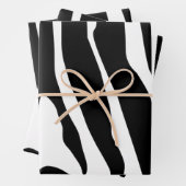 Zebra Print Stripes Muster Geschenkpapier Set (Beispiel)