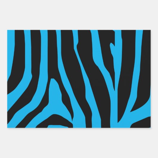 Zebra Print Stripes Muster Geschenkpapier Set (Vorderseite 3)