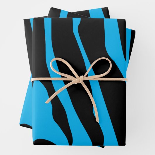 Zebra Print Stripes Muster Geschenkpapier Set (Beispiel)