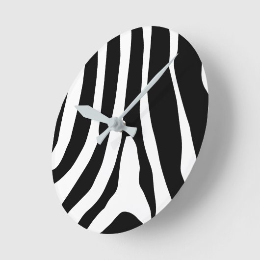 Zebra Print Stripes Muster Runde Wanduhr (Winkel)
