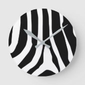 Zebra Print Stripes Muster Runde Wanduhr (Vorderseite)