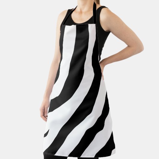 Zebra Print Stripes Muster Schürze (InSitu)