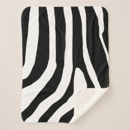 Zebra Print Stripes Muster Sherpadecke