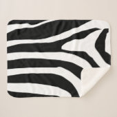 Zebra Print Stripes Muster Sherpadecke (Vorderseite (Horizontal))