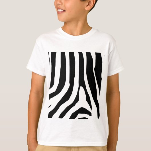 Zebra Print Stripes Muster T-Shirt (Vorderseite)
