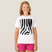 Zebra Print Stripes Muster T-Shirt (Vorne ganz)