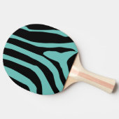 Zebra Print Stripes Muster Tischtennis Schläger (Seitenansicht)