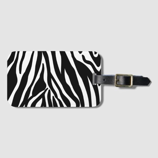 Zebra Print-Tag Gepäckanhänger (Vorderseite (Horizontal))