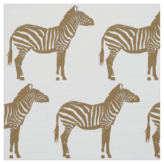 Zebra Print - Taupe Tan und White Stoff (Muster)