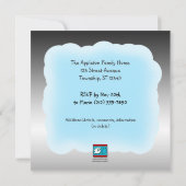 Zebra Print Teapot Tea Party Einladung zum Geburts (Rückseite)