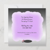 Zebra Print Teapot Tee Party Einladungen (Rückseite)