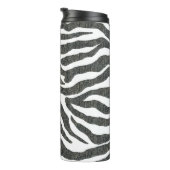 Zebra print Thermal Tumbler Thermosbecher (Nach rechts gedreht)